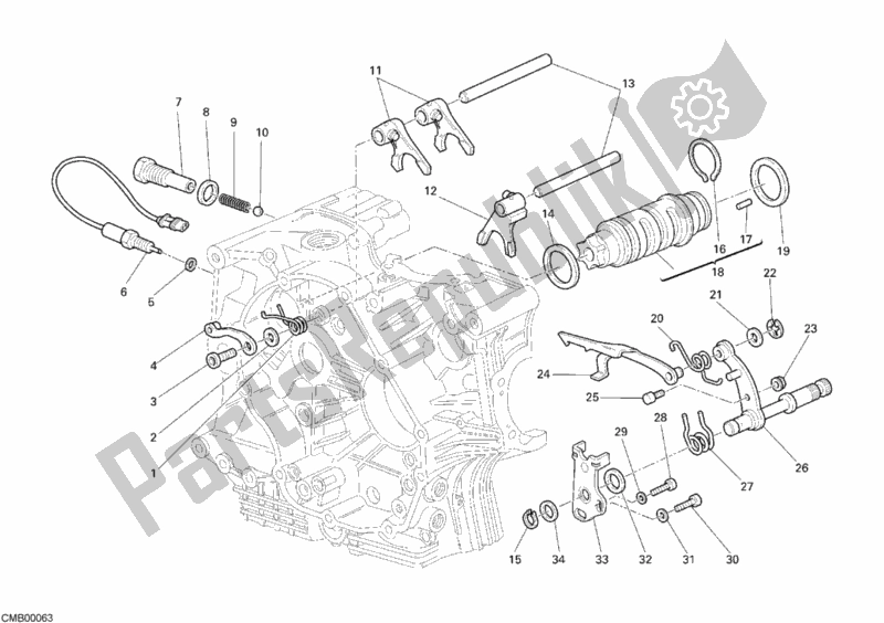 Todas las partes para Shift Cam - Horquilla de Ducati Monster S2R 1000 USA 2007